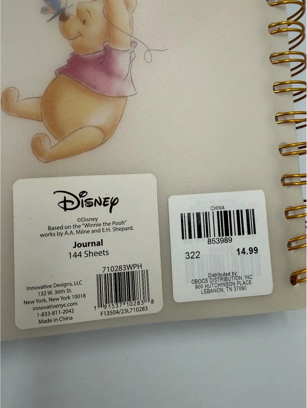 Disney Winnie the Pooh Kindness Always Spiral Journal